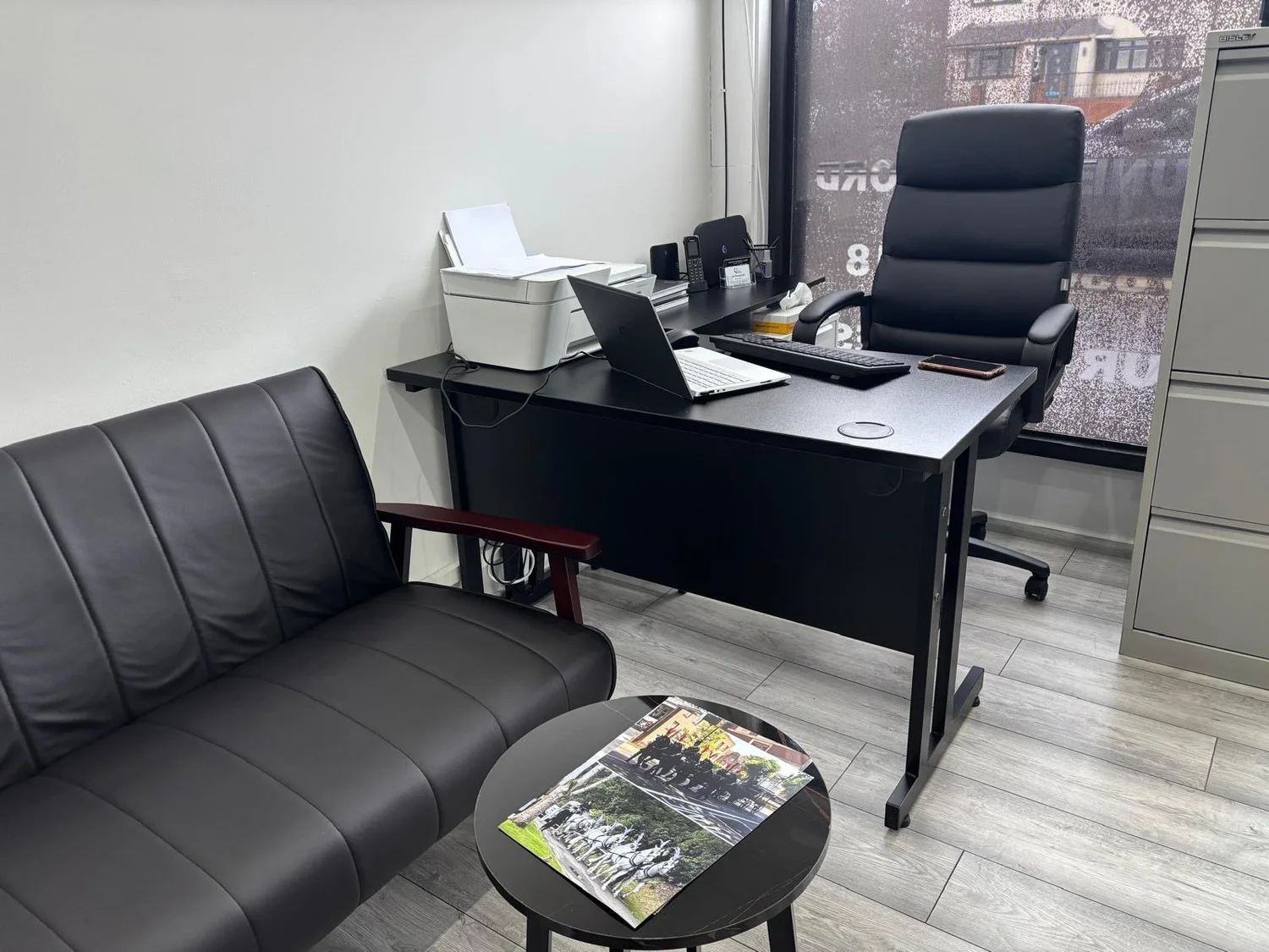 Private consultation room and arrangement desk at Asian Funeral Ilford