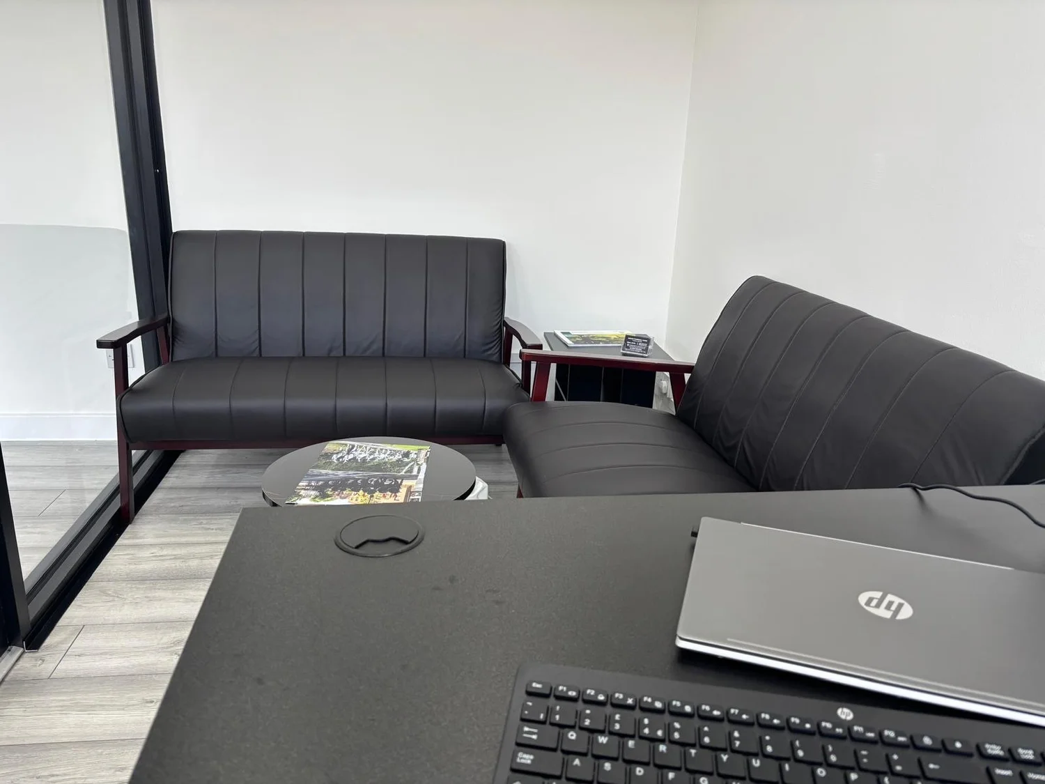 Peaceful and private funeral office seating lounge for family consultations